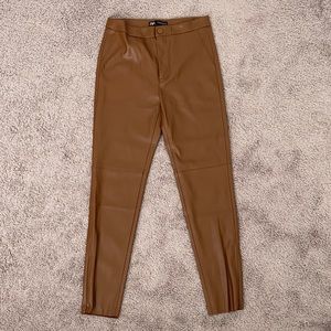 Zara Faux Leather Leggings M